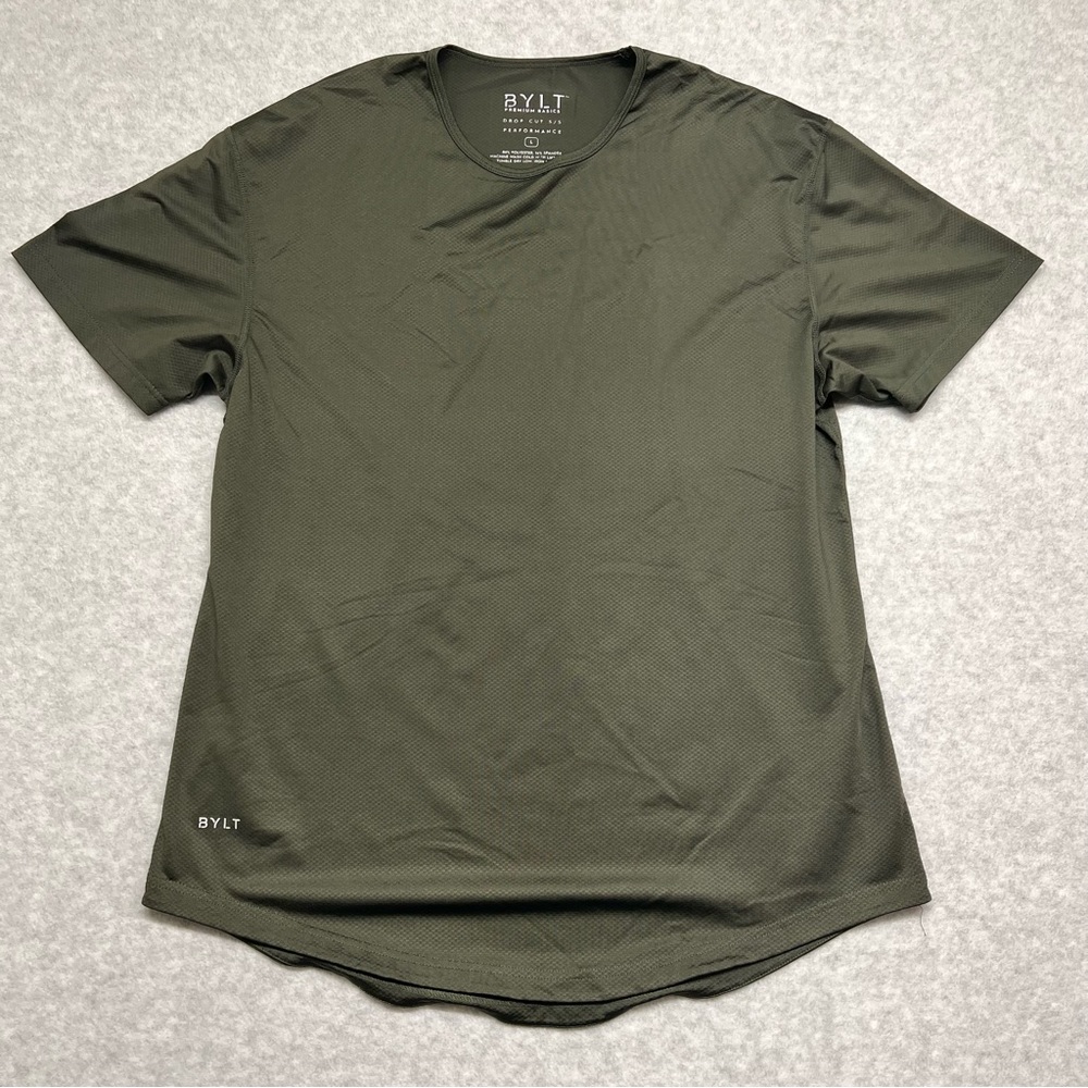 Bylt Premium Basics Performance Short Sleeve Shirt - Size Large - Dark Olive